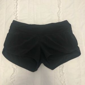 Black Lululemon running shorts